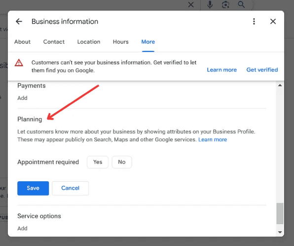 Google Business attributes 2