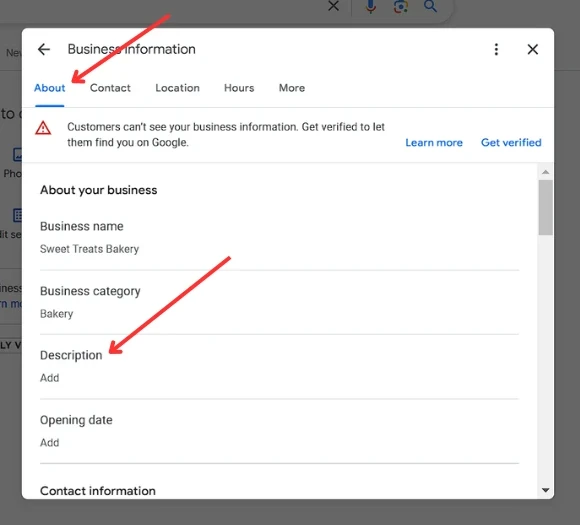 Optimize your business description in GBP 3