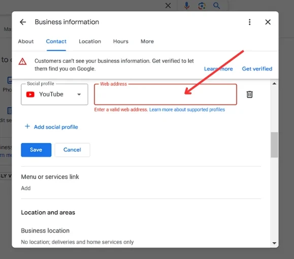 Adding Social Media Profiles to Google Business Profile