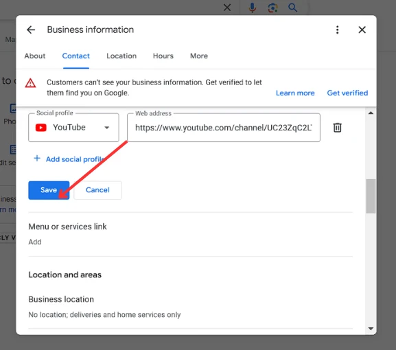 Adding Social Media Profiles to Google Business Profile